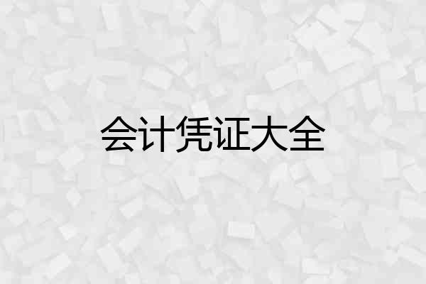 会计凭证大全