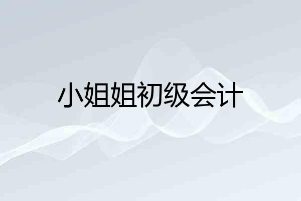 小姐姐初级会计