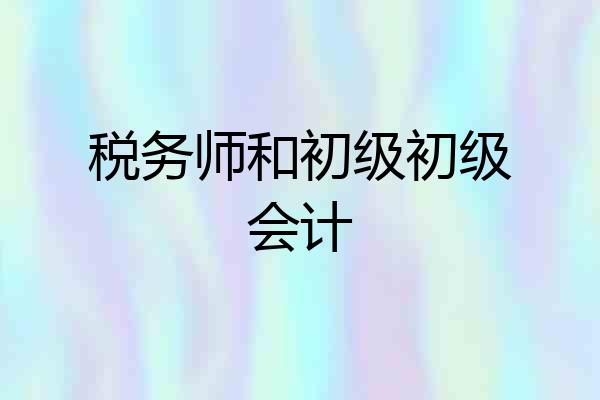 税务师和初级初级会计