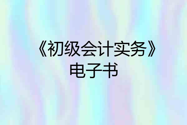 《初级会计实务》电子书