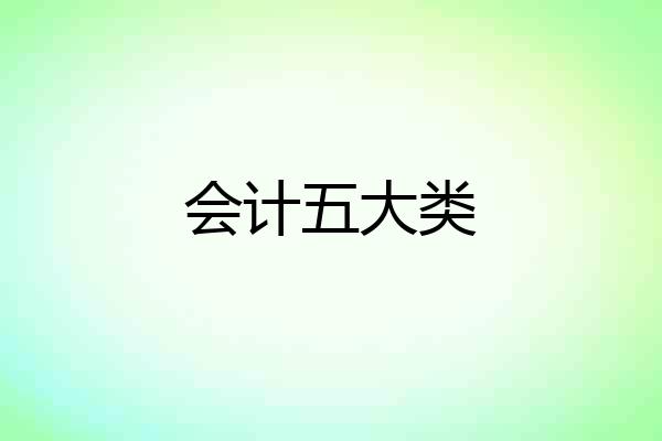会计五大类