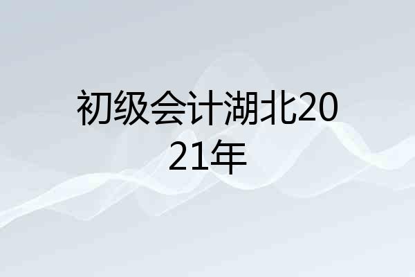 初级会计湖北2021年