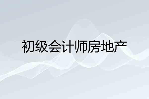 初级会计师房地产