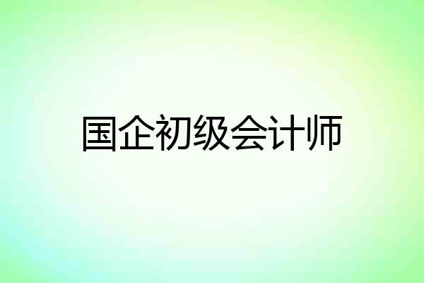 国企初级会计师