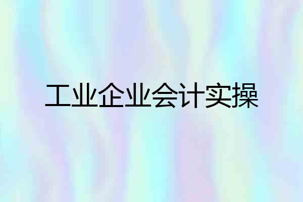 工业企业会计实操