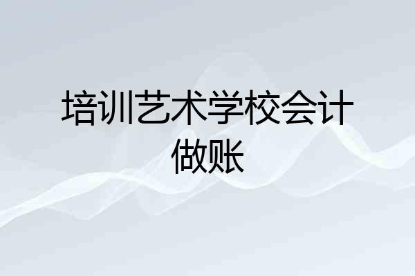 培训艺术学校会计做账