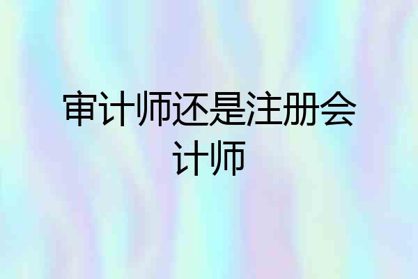 审计师还是注册会计师