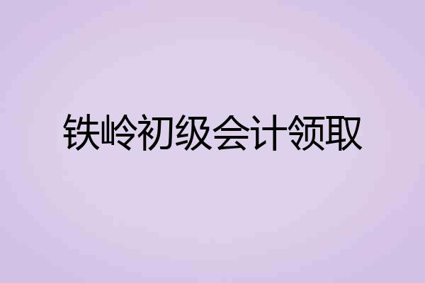 铁岭初级会计领取