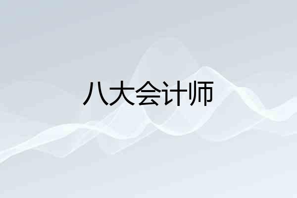 八大会计师