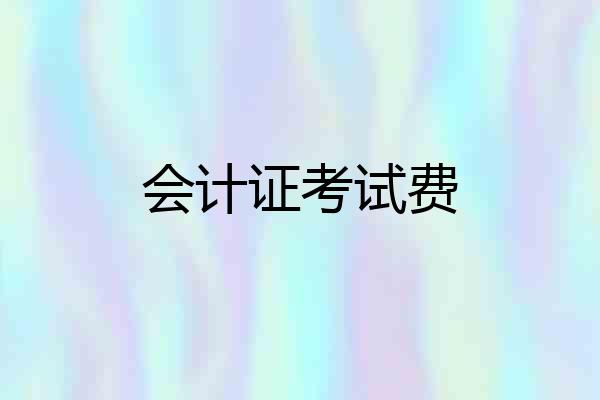 会计证考试费