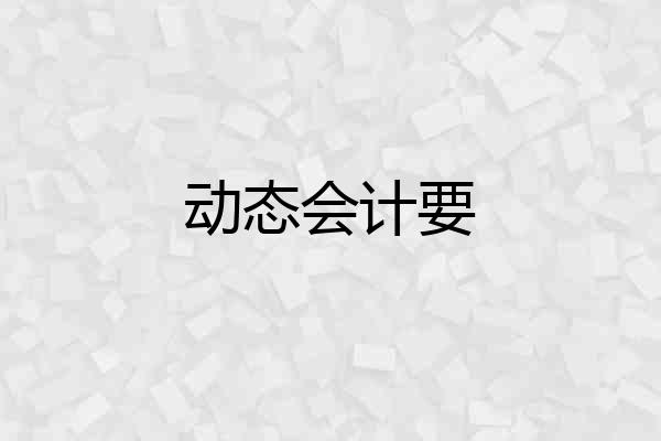 动态会计要