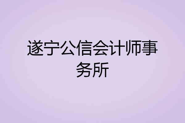 遂宁公信会计师事务所