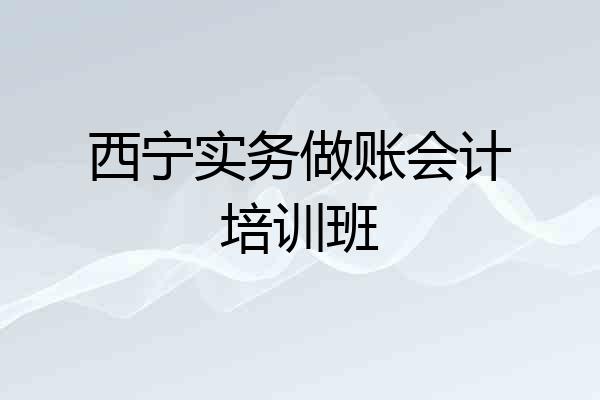 西宁实务做账会计培训班