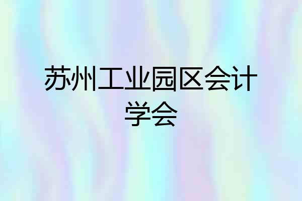 苏州工业园区会计学会