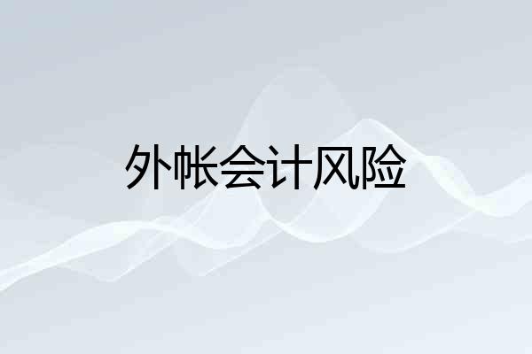 外帐会计风险