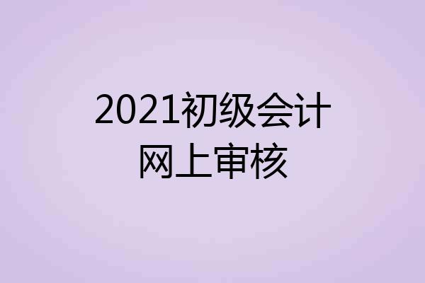 2021初级会计网上审核