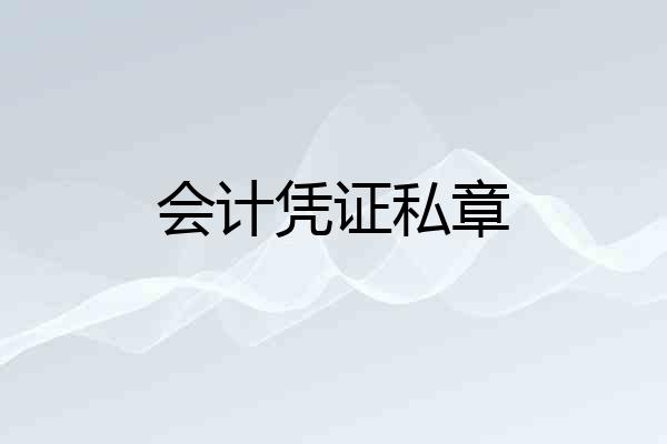 会计凭证私章