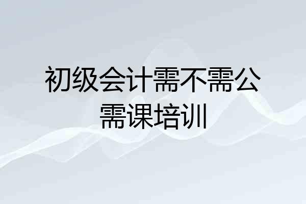 初级会计需不需公需课培训