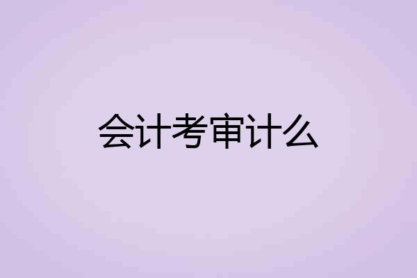 会计考审计么