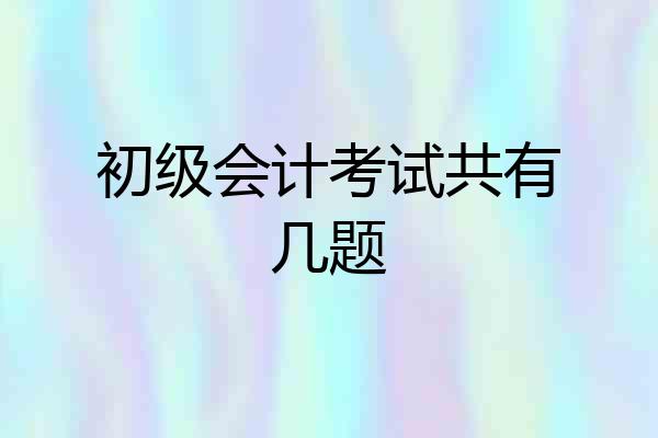 初级会计考试共有几题