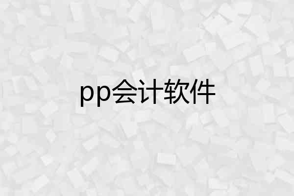 pp会计软件