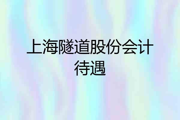 上海隧道股份会计待遇
