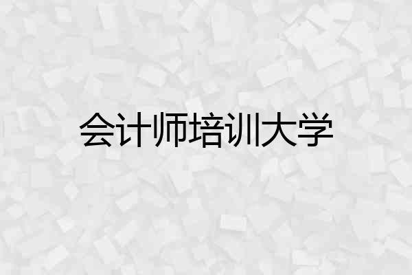会计师培训大学
