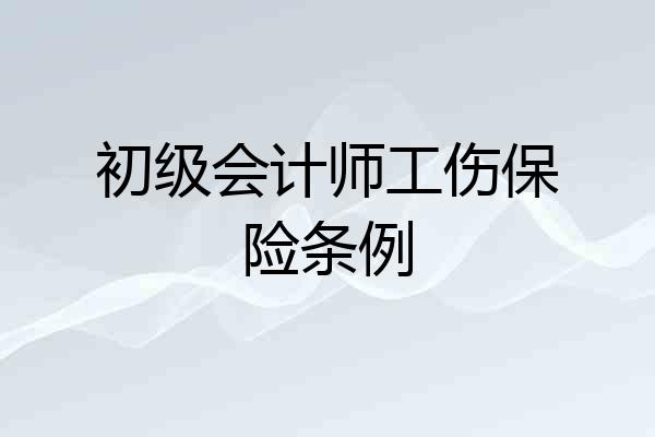 初级会计师工伤保险条例