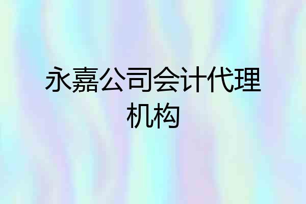 永嘉公司会计代理机构