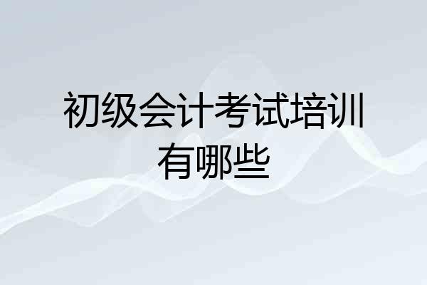 初级会计考试培训有哪些