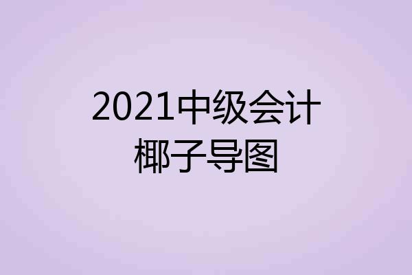 2021中级会计椰子导图