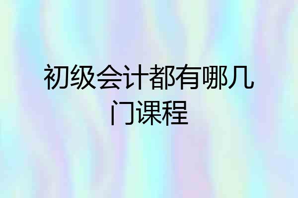初级会计都有哪几门课程