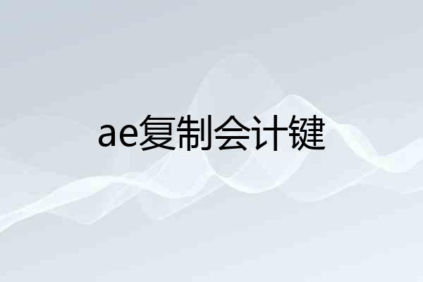 ae复制会计键