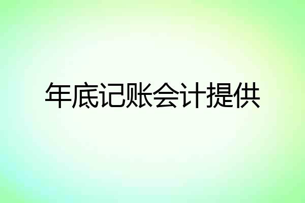 年底记账会计提供