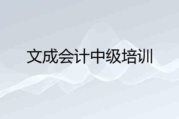 文成会计中级培训
