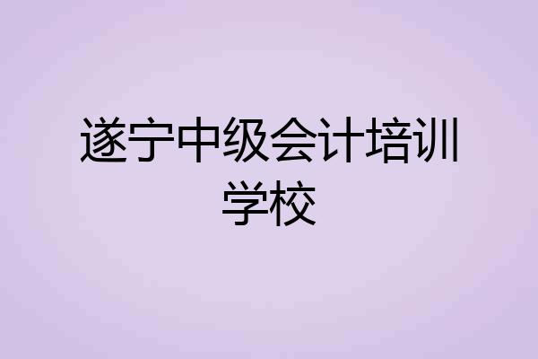 遂宁中级会计培训学校