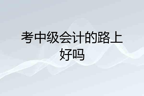 考中级会计的路上好吗