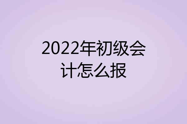 2022年初级会计怎么报