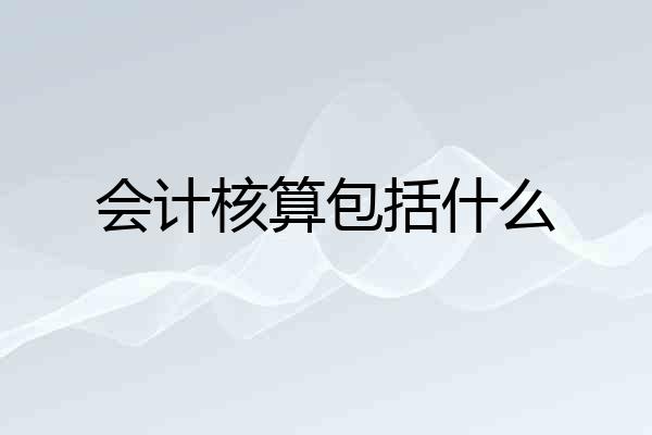 会计核算包括什么