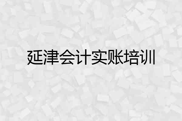 延津会计实账培训