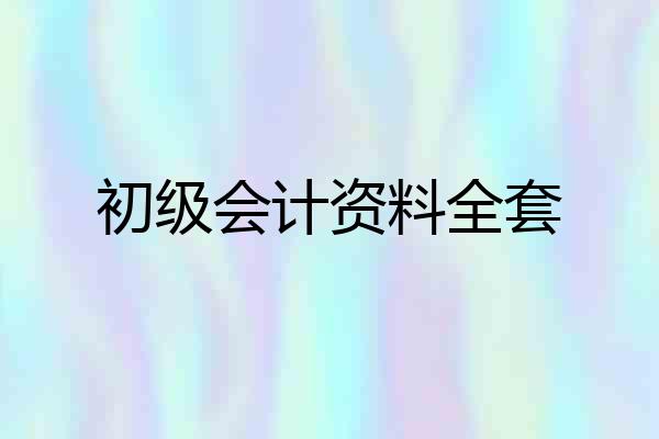 初级会计资料全套