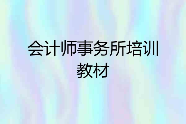 会计师事务所培训教材