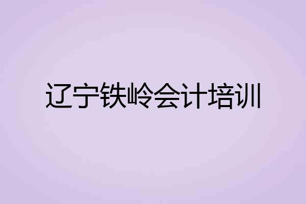辽宁铁岭会计培训