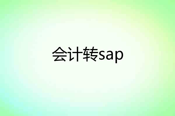 会计转sap