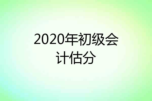 2020年初级会计估分