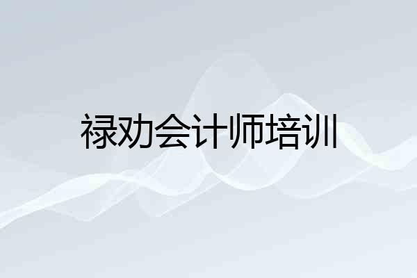 禄劝会计师培训