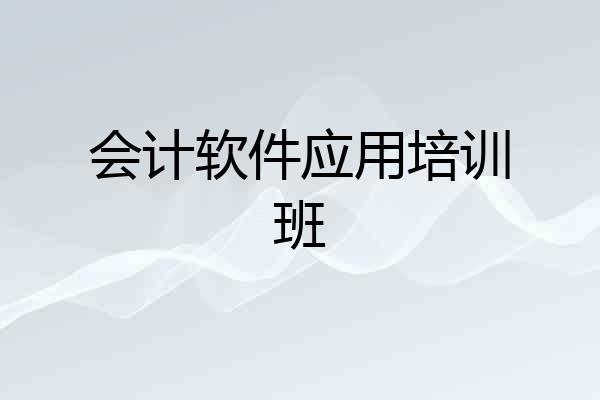 会计软件应用培训班