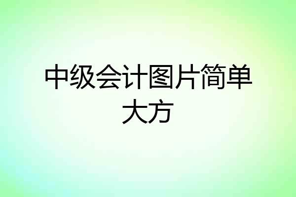 中级会计图片简单大方