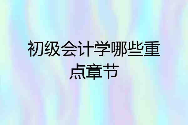 初级会计学哪些重点章节
