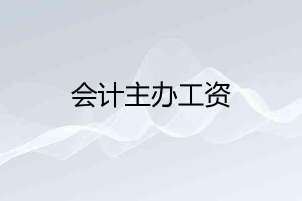 会计主办工资